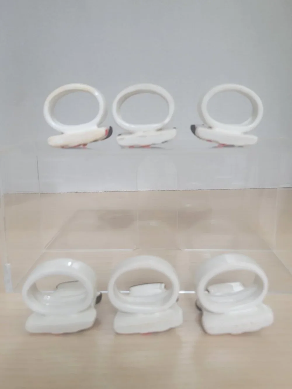 Vintage Ceramic Snowman Retro Holiday Table Decor Napkin Rings Set of 6